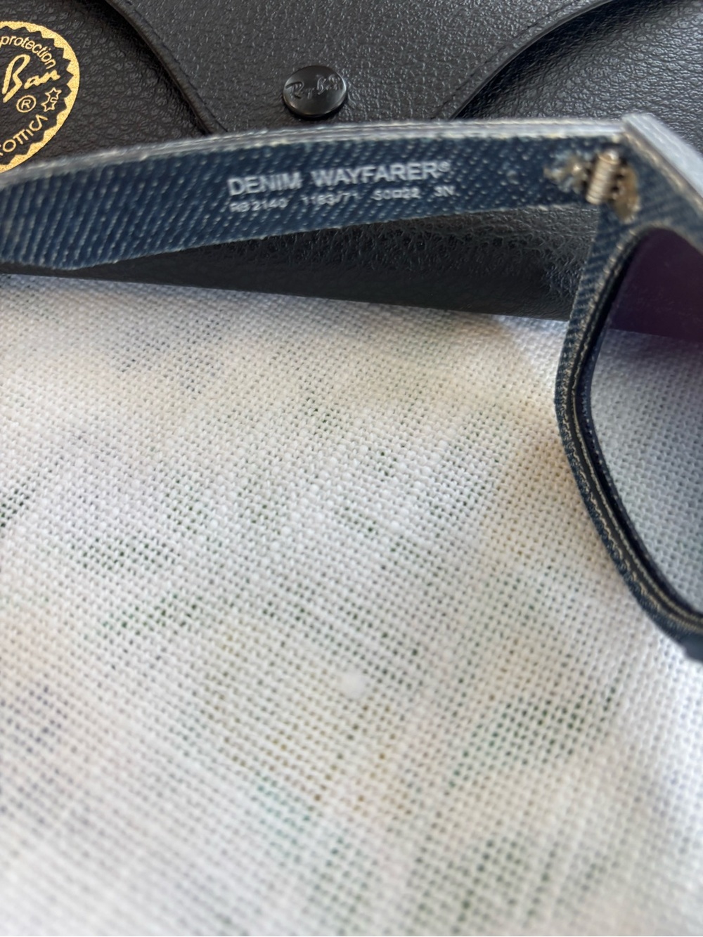 NWT-Rare Ray Ban Denim Wayfarer Sunglasses - Picture 4 of 6